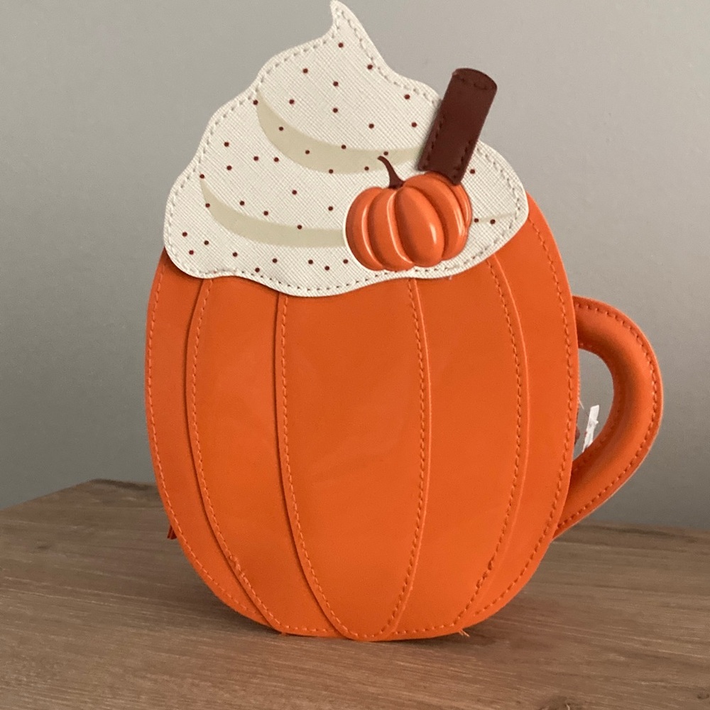 Bath and Body Work 2024 Pumpkin spice latte fall makeup cosmetic bag pouch new